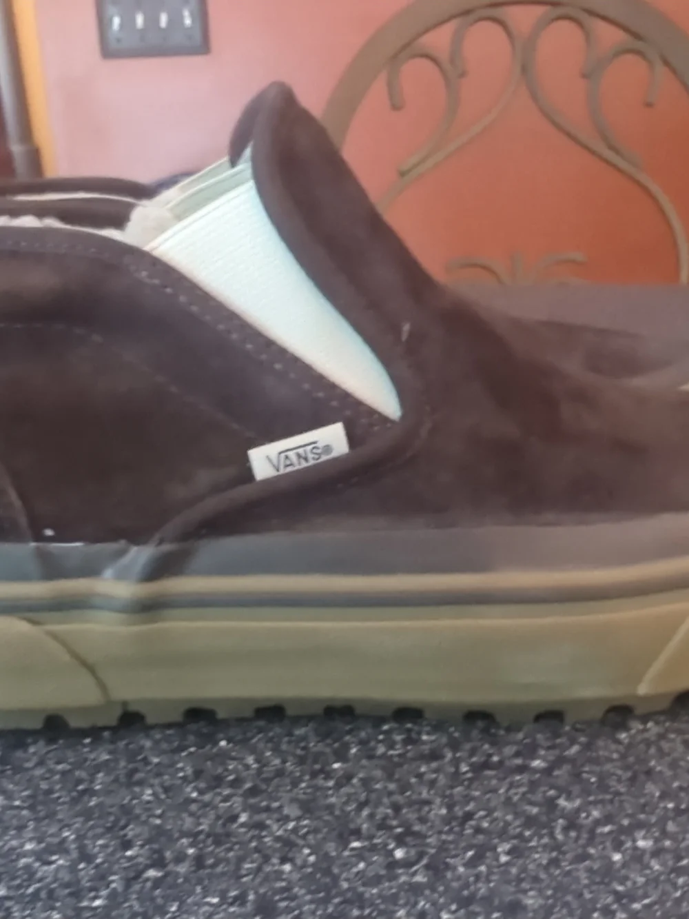 Vans Brown Suede Fleece-Lined MTE Slip-On Loafers